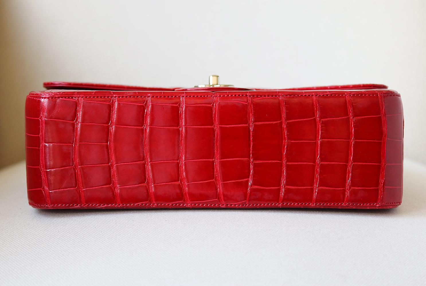 Women's Chanel Alligator Jumbo Classic Double Flap Bag 