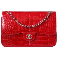 Chanel Alligator Jumbo Classic Double Flap Bag