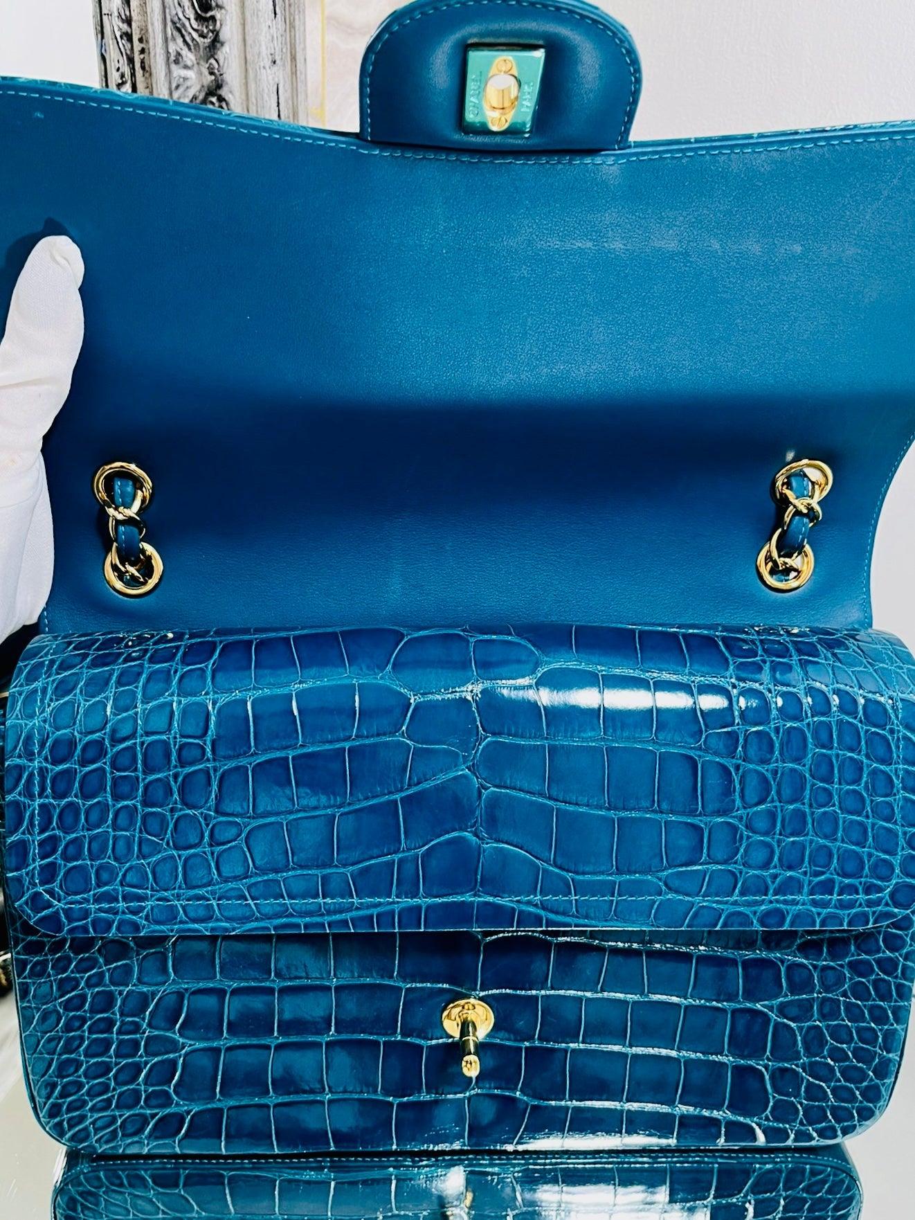 Women's Chanel Alligator Jumbo Double Flap Timeless Bag