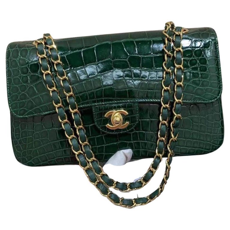 Chanel Emerald Green - 9 For Sale on 1stDibs  emerald green chanel,  emerald green chanel classic flap, emerald chanel