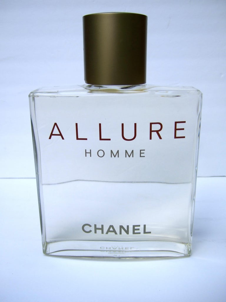 Chanel Allure Homme Huge Glass Factice Dummy Display Bottle 21st c For Sale  at 1stDibs