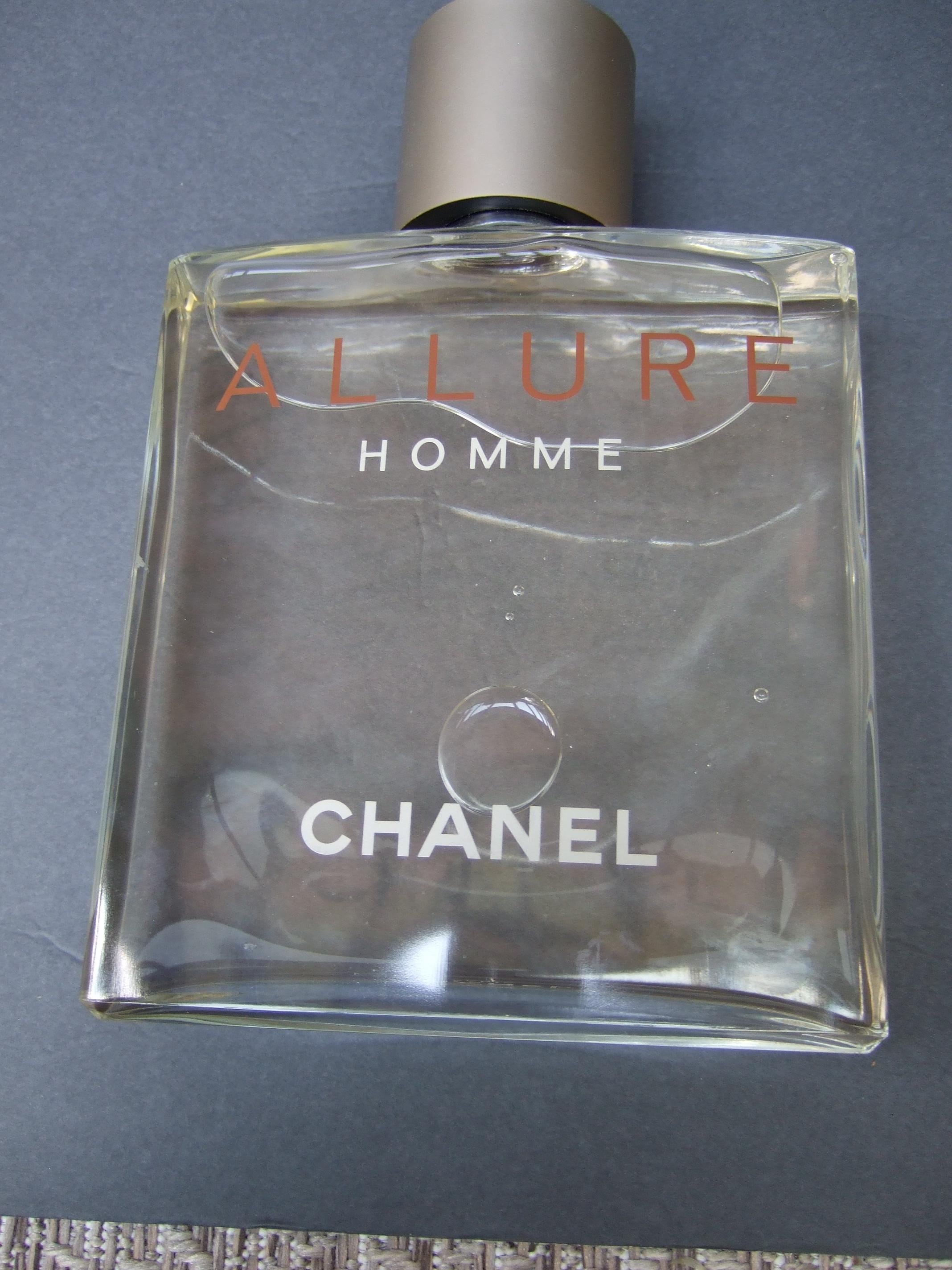 Chanel Allure Homme Huge Glass Factice Dummy Display Bottle  21st c  In Good Condition For Sale In University City, MO