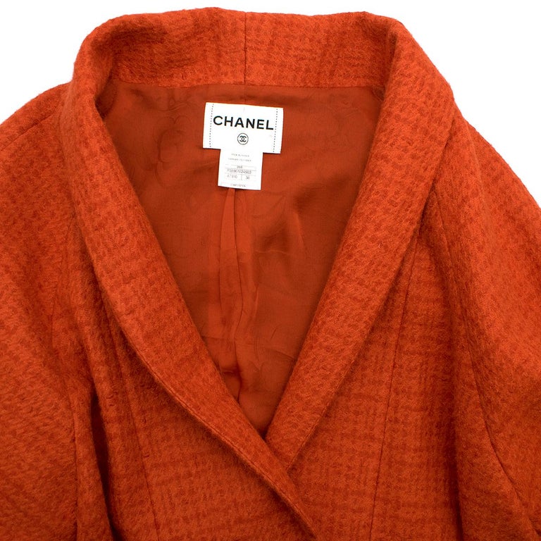 Chanel Alpaca and Wool Blend Cocoon Coat FR 36 at 1stDibs