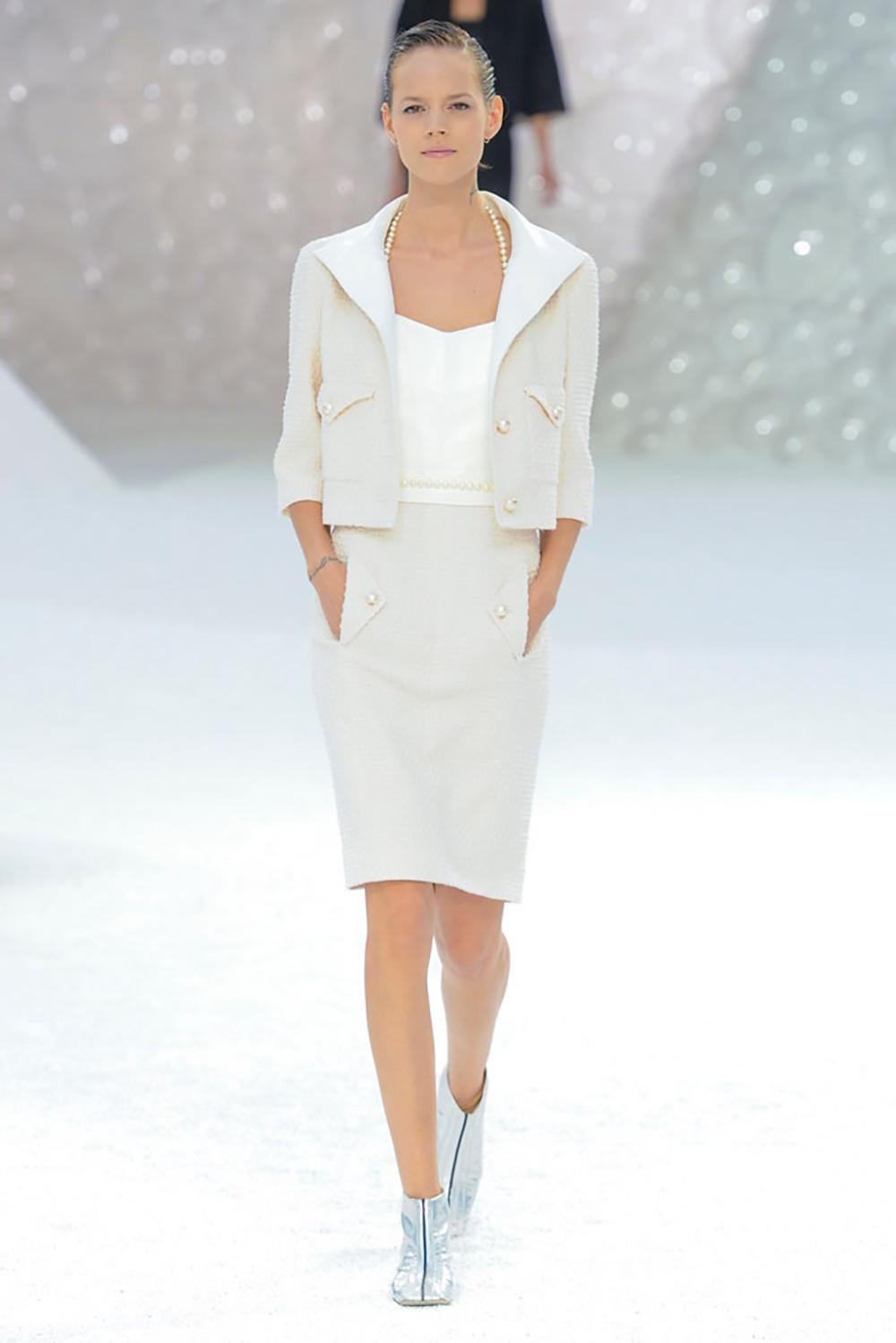 Chanel Amal Alamuddin Style Runway Tweed Dress For Sale 2