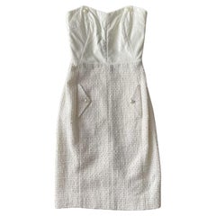 Chanel Amal Alamuddin Stil Laufsteg-Tweedkleid aus Tweed