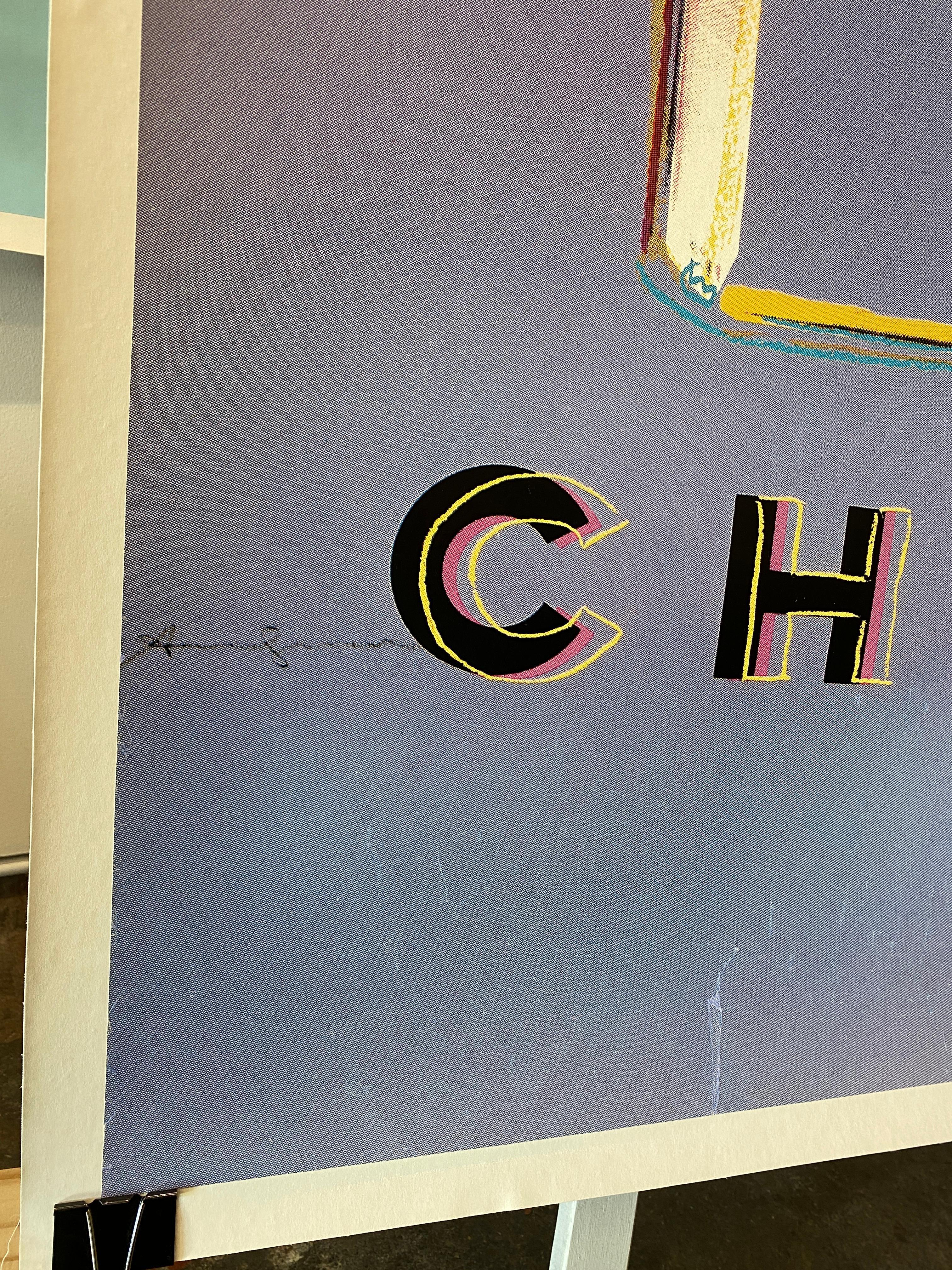 Chanel Andy Warhol Purple Poster In Good Condition For Sale In Melbourne, Victoria
