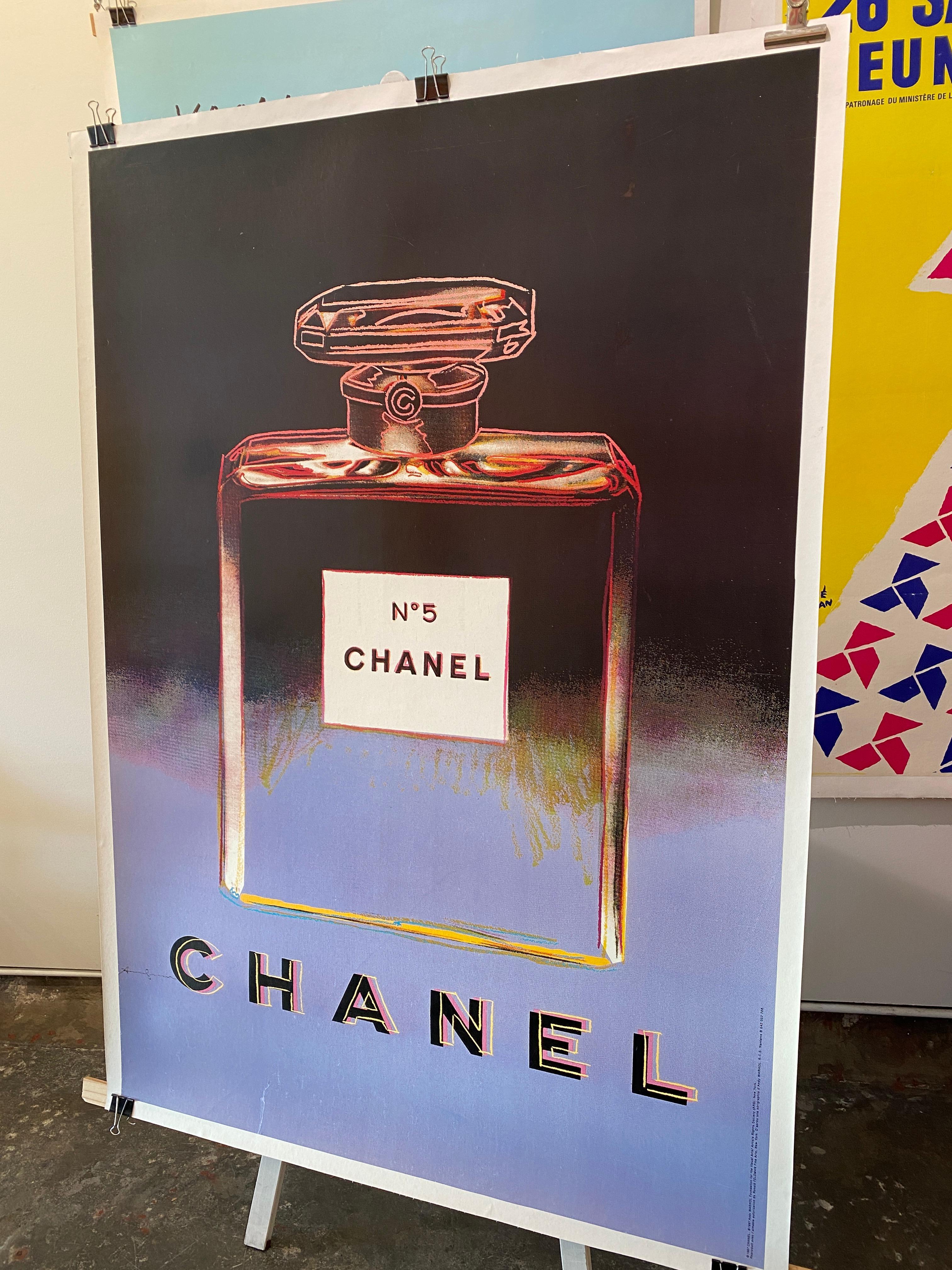 Late 20th Century Chanel Andy Warhol Purple Poster For Sale