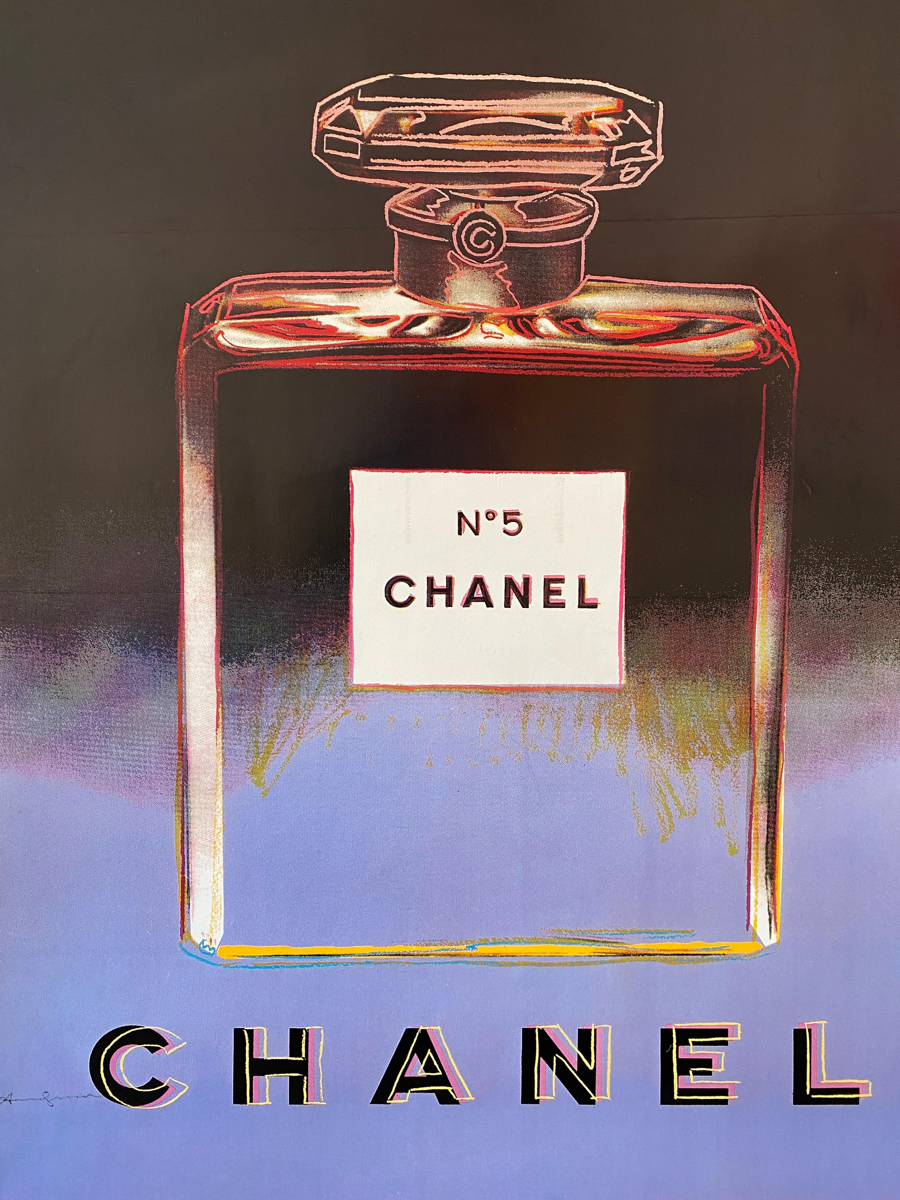 Chanel Andy Warhol Lila Poster im Angebot 2
