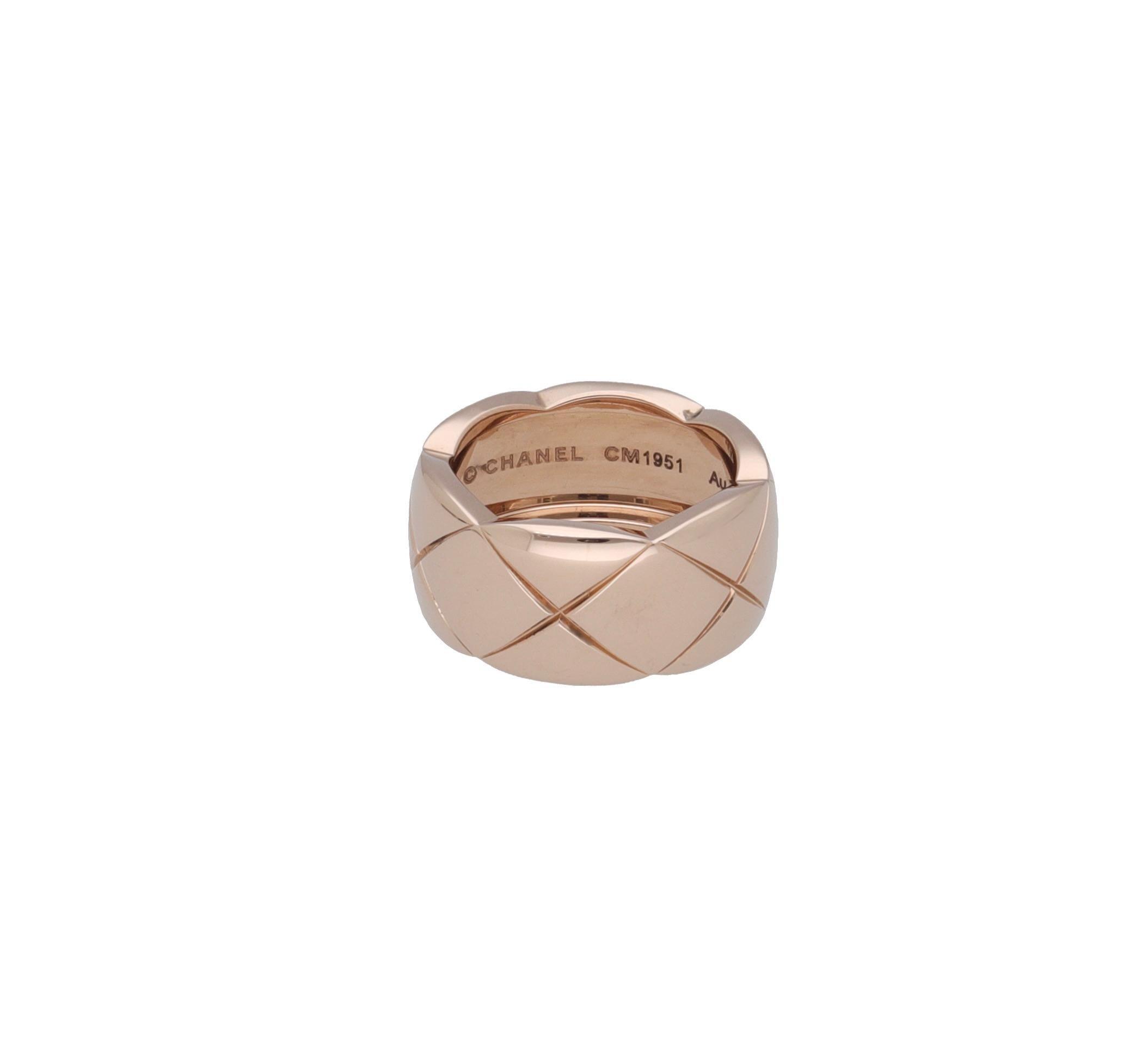 Modern Chanel Ring Coco Crush Beige Gold 18 kt. For Sale