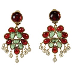Pendientes Chanel Anglo Indian Moghul, Maison Gripoix