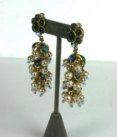 Chanel Anglo Indian Tiered Gripoix Earrings
