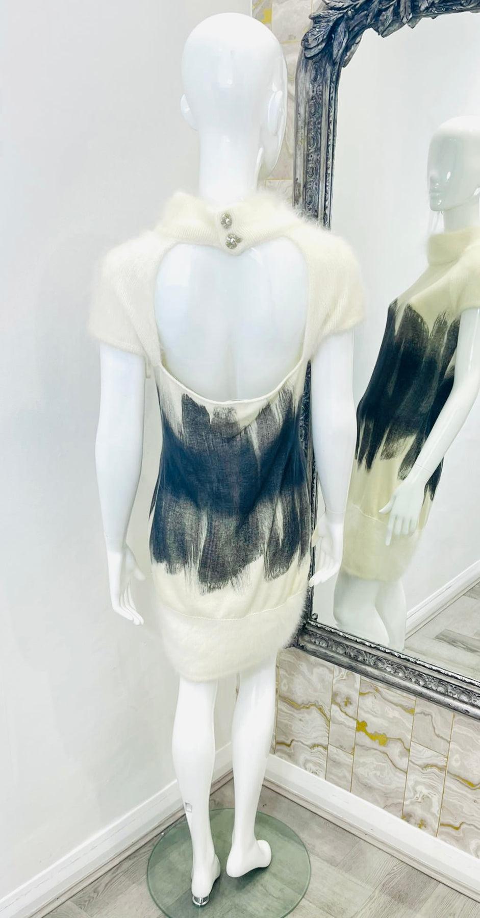 Chanel Angora & Cashmere Dress In Excellent Condition For Sale In London, GB