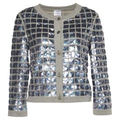 Chanel Anna Wintour Style Hologram Sequin Cashmere Jacket