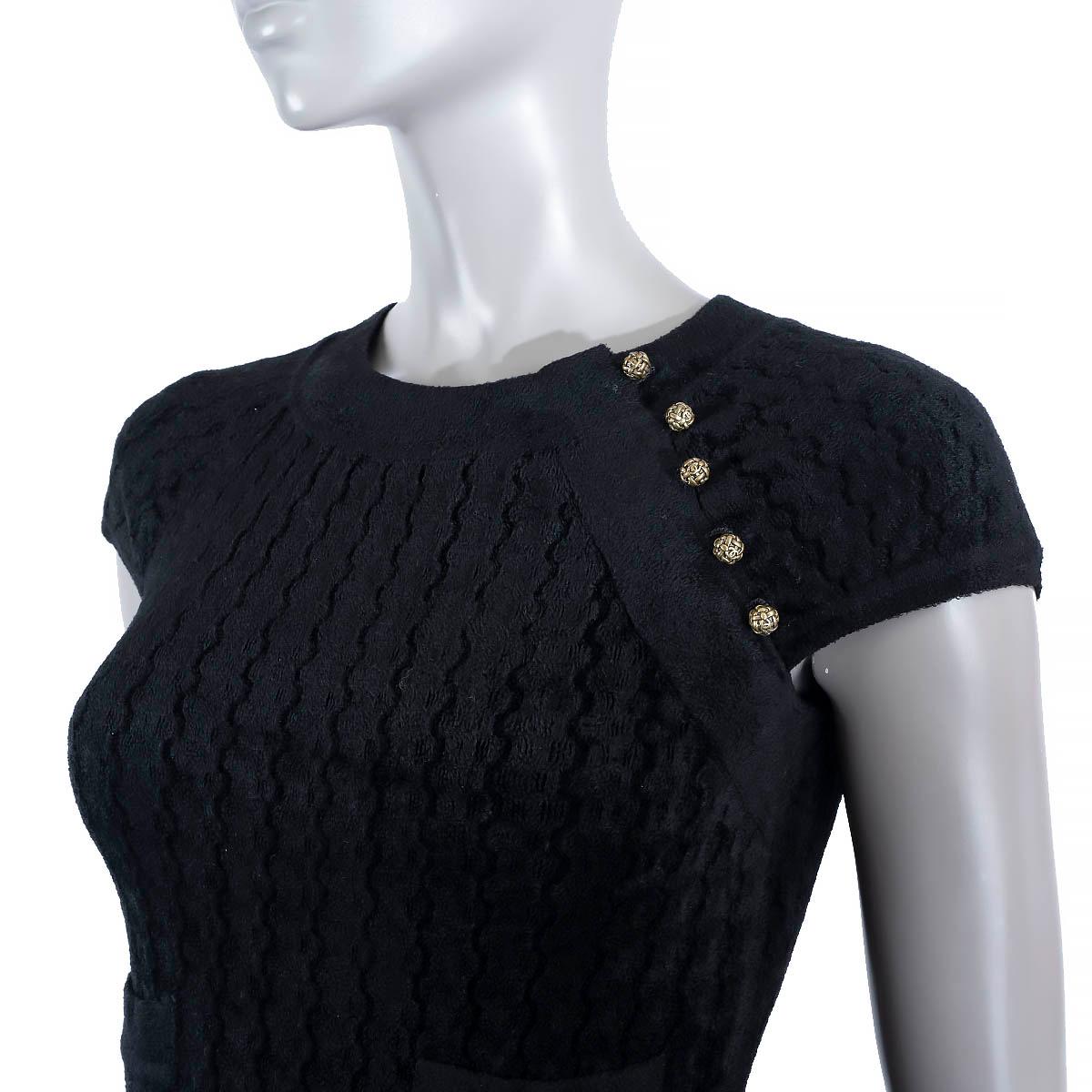 CHANEL anthracite grey viscose 2010 10A SHANGHAI KNIT Dress 36 XS For Sale 3