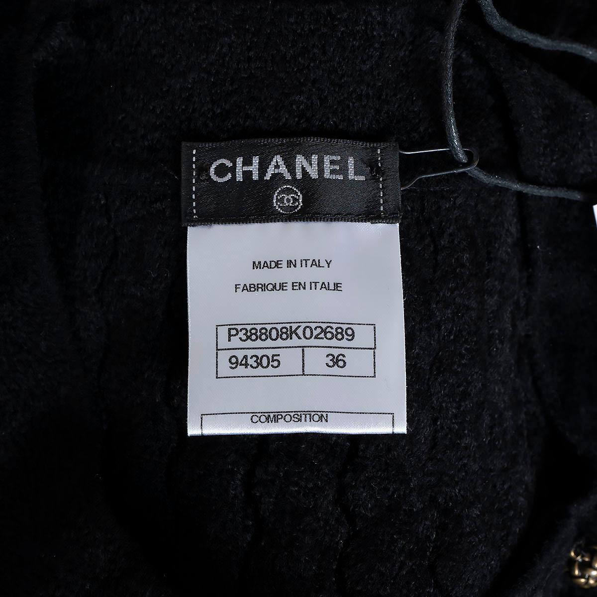 CHANEL anthracite grey viscose 2010 10A SHANGHAI KNIT Dress 36 XS For Sale 6