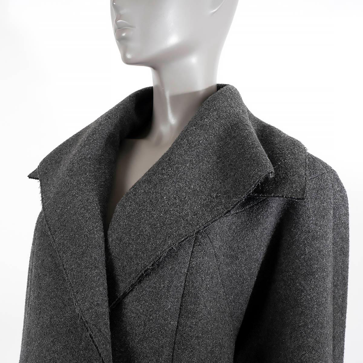 CHANEL Anthrazitgraue Wolle 2011 11A BYZANCE DOUBLE BREASTED Manteljacke 46 XL im Angebot 2