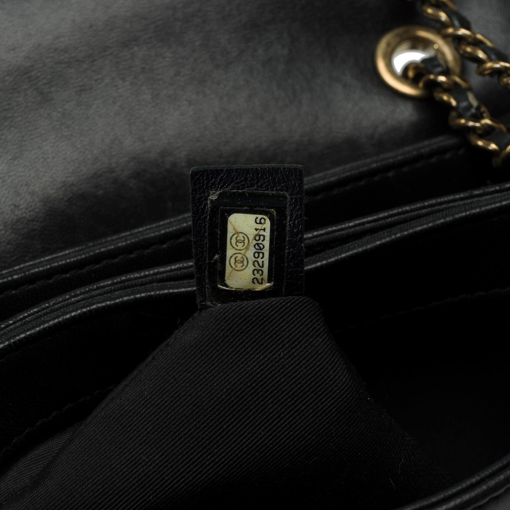 Chanel  Antico full flap shoulder bag in black lambskin, PGHW For Sale 4