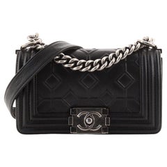 Chanel Arabesque Boy Flap Bag Embossed Calfskin Small