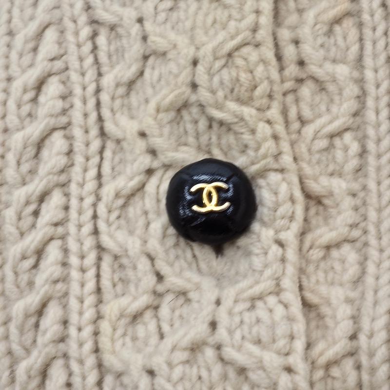 Chanel Aran Cable Knit Cardigan  In Good Condition In London, GB