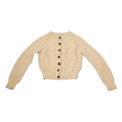 Chanel Aran Cable Knit Cardigan