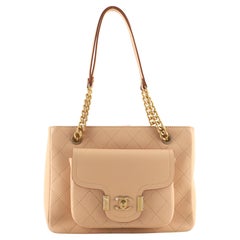 Chanel Archi Chic Shopping Tote Quilted Grained Calfskin Small