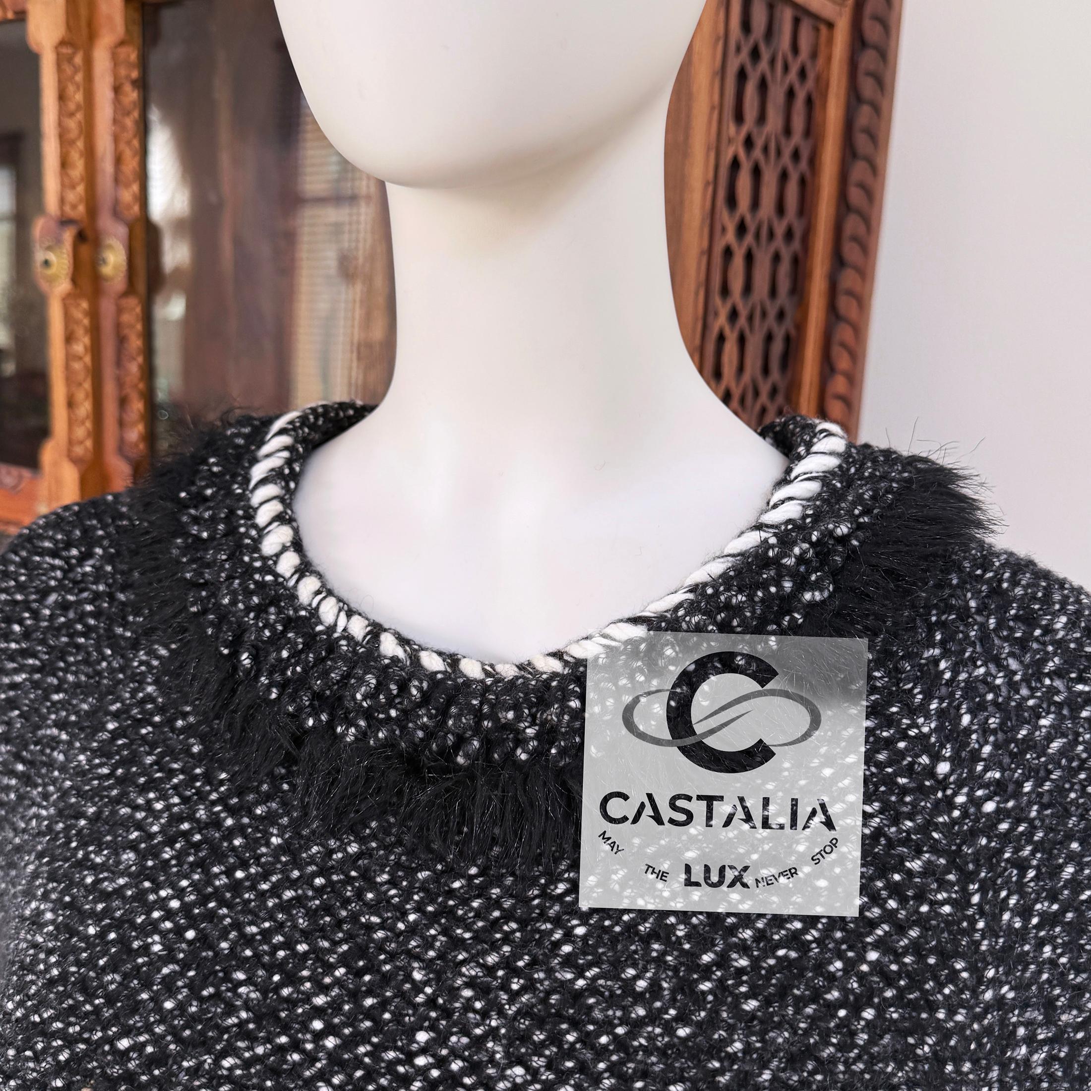 Chanel Arctic Collection Relaxed Style Cashmere Dress 40 FR For Sale 7