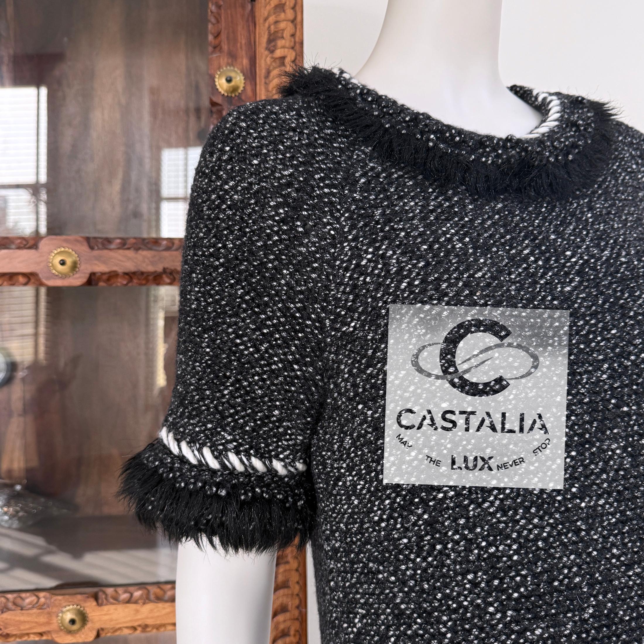 Chanel Arctic Collection Relaxed Style Cashmere Dress 40 FR For Sale 8