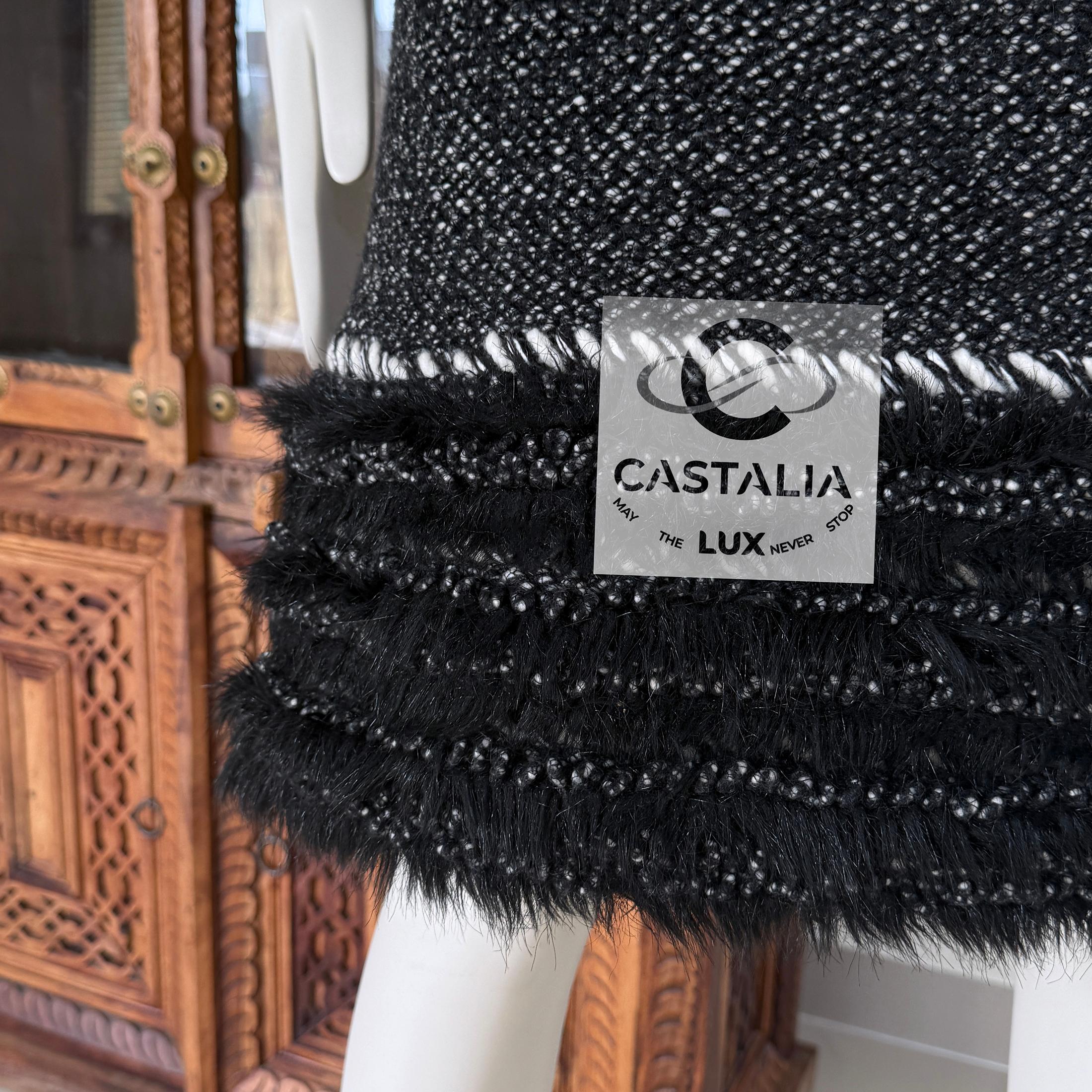 Chanel Arctic Collection Relaxed Style Cashmere Dress 40 FR For Sale 11