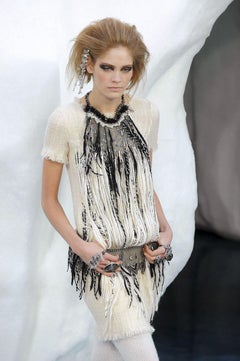 CHANEL Arctic Ice Collection Runway Tweed Ensemble 38 FR