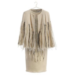 CHANEL Arctic Ice Collection Runway Tweed Ensemble 38 FR