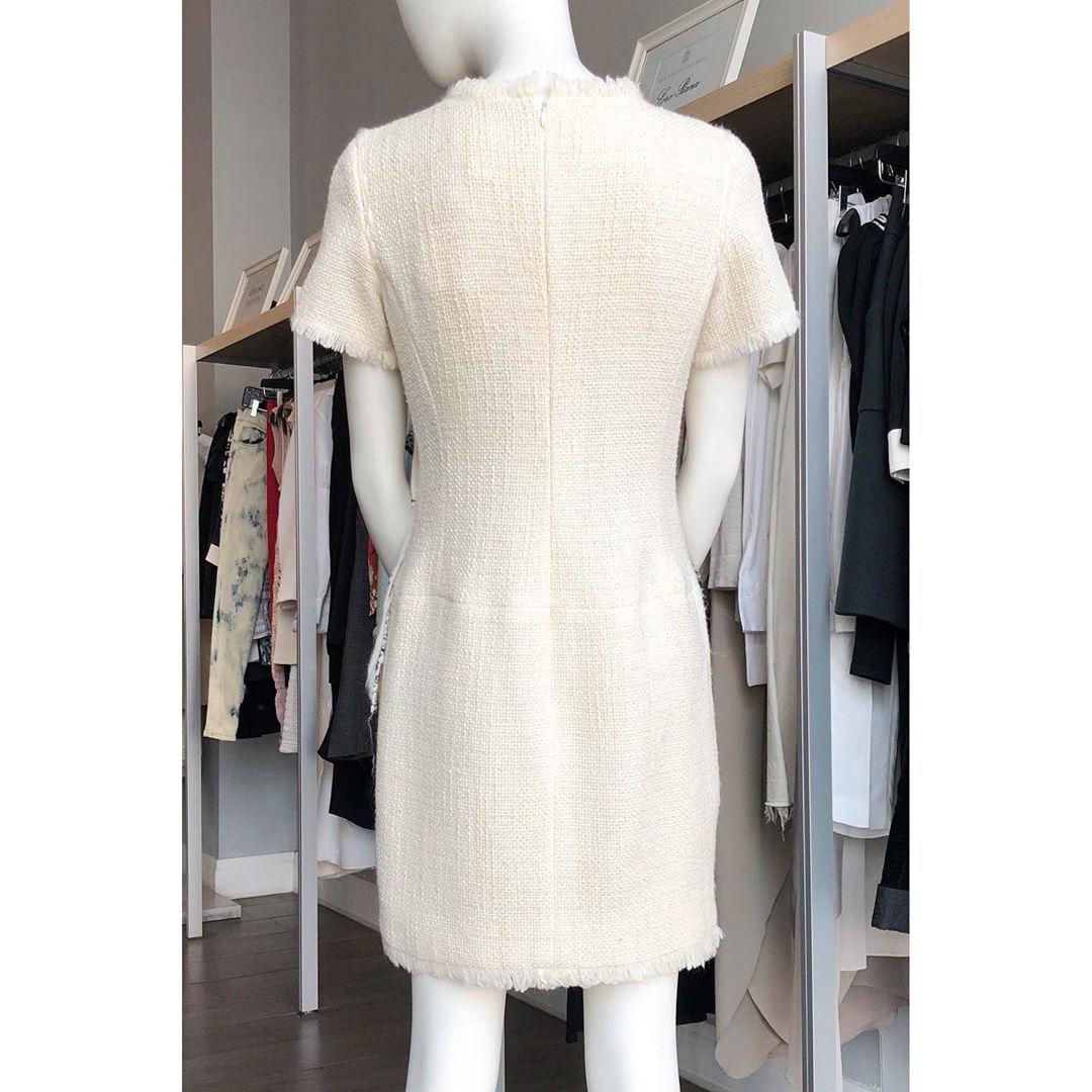 Chanel Arctic Ice Collection Fringe Tweed Dress 10