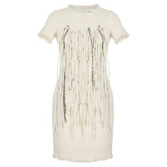 Chanel Arctic Ice Collection Fringe Tweed Dress