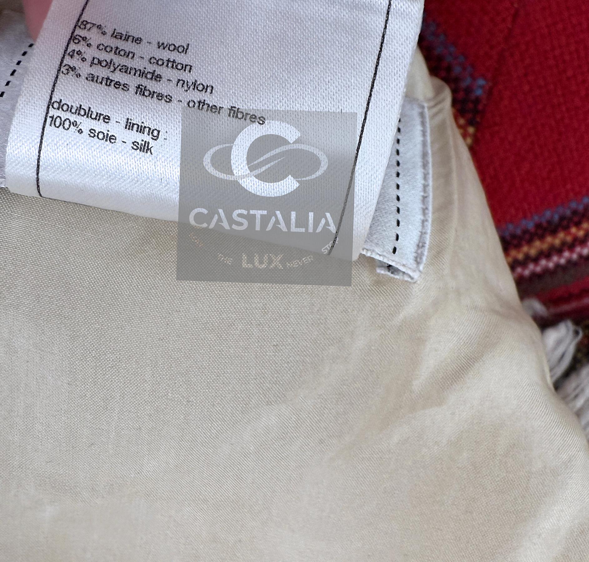 Chanel Arctic Ice Collection Iconic Fringe Tweed Dress 38 FR in vendita 14