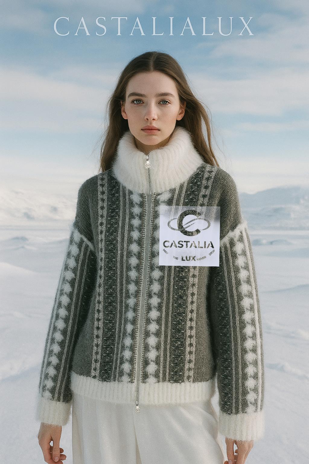 Chaqueta Chanel Arctic Ice Iconic Fluffy 42 FR en venta 4
