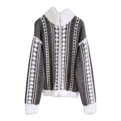 Chaqueta Chanel Arctic Ice Iconic Fluffy 42 FR