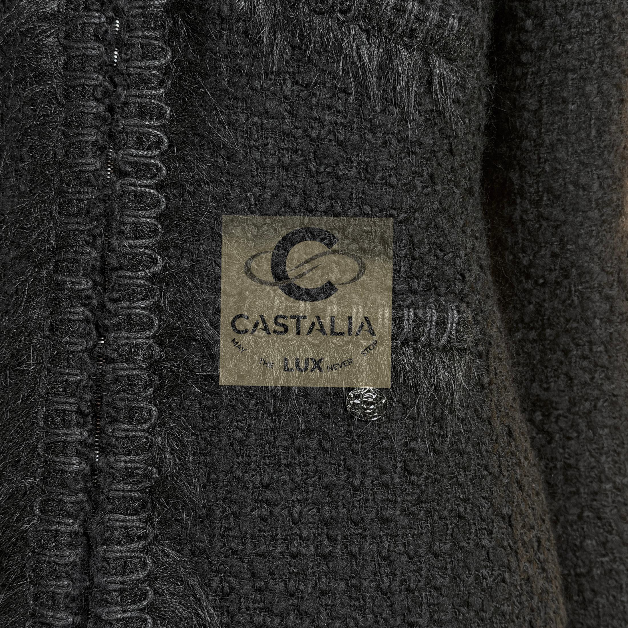 Chanel Chaqueta de tweed negro Arctic Ice Timeless 38 FR en venta 5