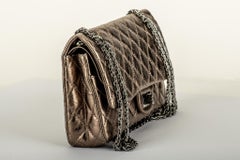 Chanel Argent Fonce' Reissue Double Flap Bag