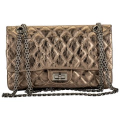Chanel Argent Fonce' Reissue Double Flap Bag