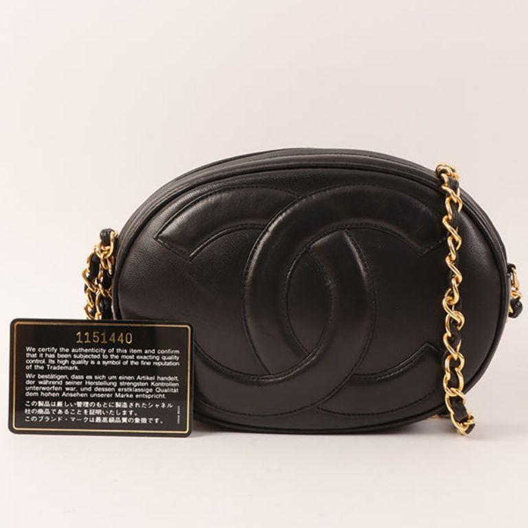 Chanel Around 1990 Made Big CC Mark Stitch Fringe Mini Chain Bag Black For  Sale at 1stDibs