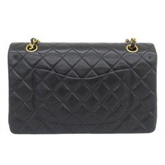 Chanel Around 1990 Made Classic Flap Chain Bag 25Cm in Black