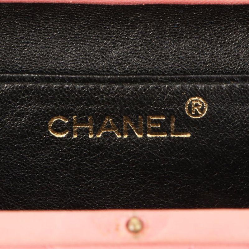 Chanel Around 1992 Made Cc Mark Stitch Metal Clasp Mini Chain Shoulder Bag Pink 3