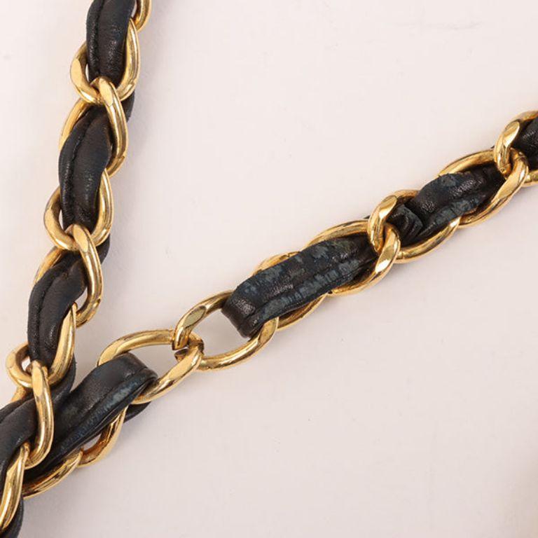 Chanel Around 1992 Made Classic Flap Chain Bag Maxi Black For Sale 11