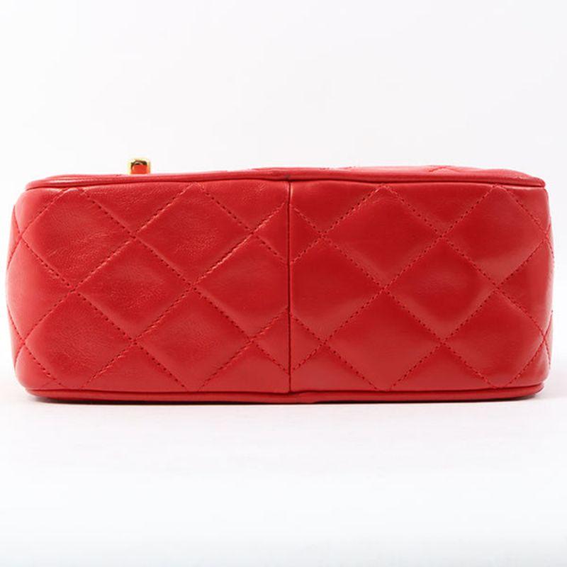 Chanel Around 1992 Made Turn-Lock Fringe Bijoux Chain Bag Red 7