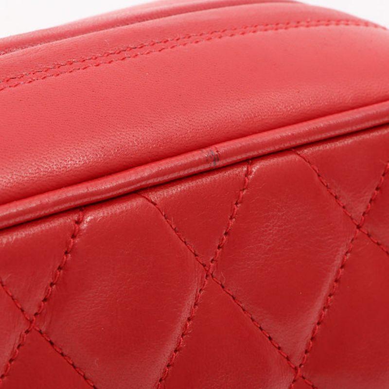 Chanel Around 1992 Made Turn-Lock Fringe Bijoux Chain Bag Red 11