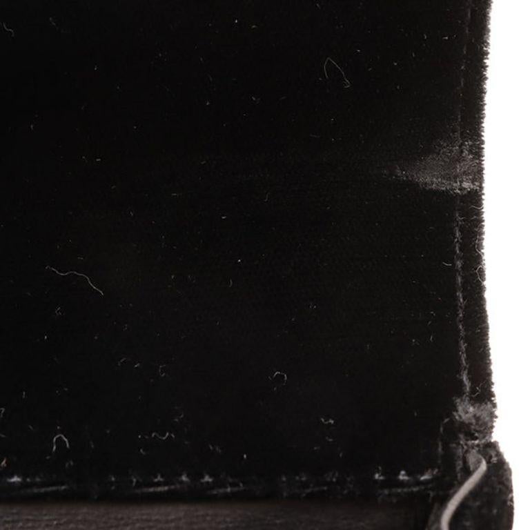 Chanel Around 1992 Made Velour Classic Flap Top Handle Bag Mini Black For Sale 13