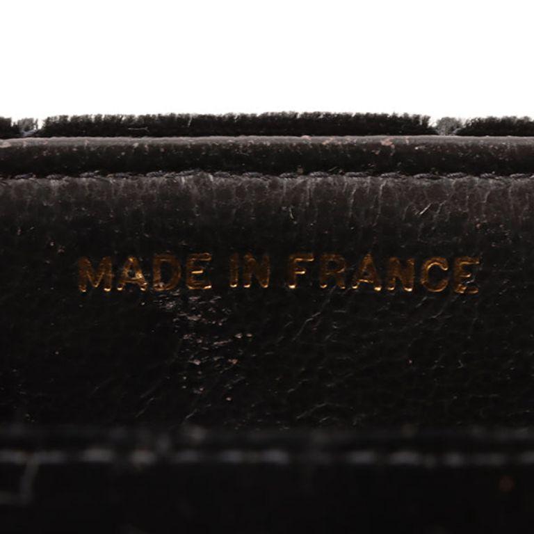 Chanel Around 1992 Made Velour Classic Flap Top Handle Bag Mini Black For Sale 15