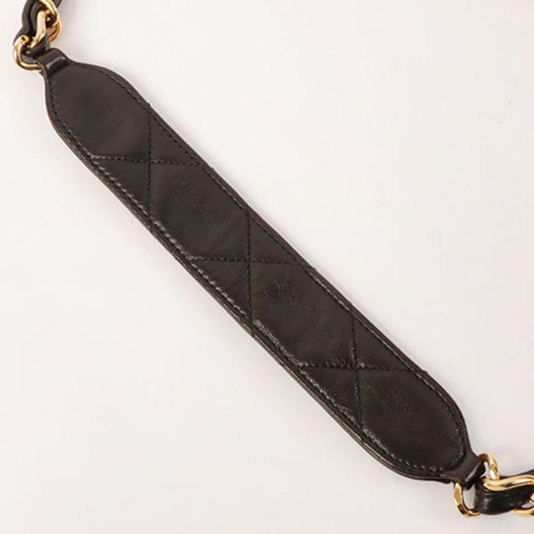 Chanel Around 1995 Made Big CC Mark Plate Square Shoulder Bag Black 11