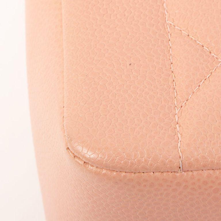 Chanel Around 1995 Made Caviar Skin Diana Flap Chain Bag 25cm Baby Pink For Sale 12