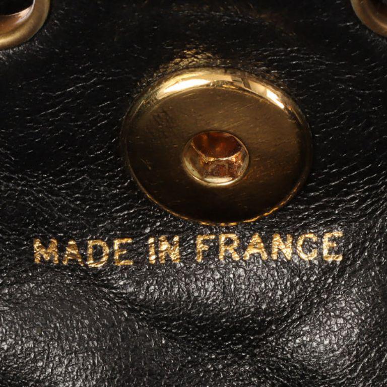 Chanel Around 1995 Made Double Turn-Lock Velour Backpack Mini Black For Sale 14