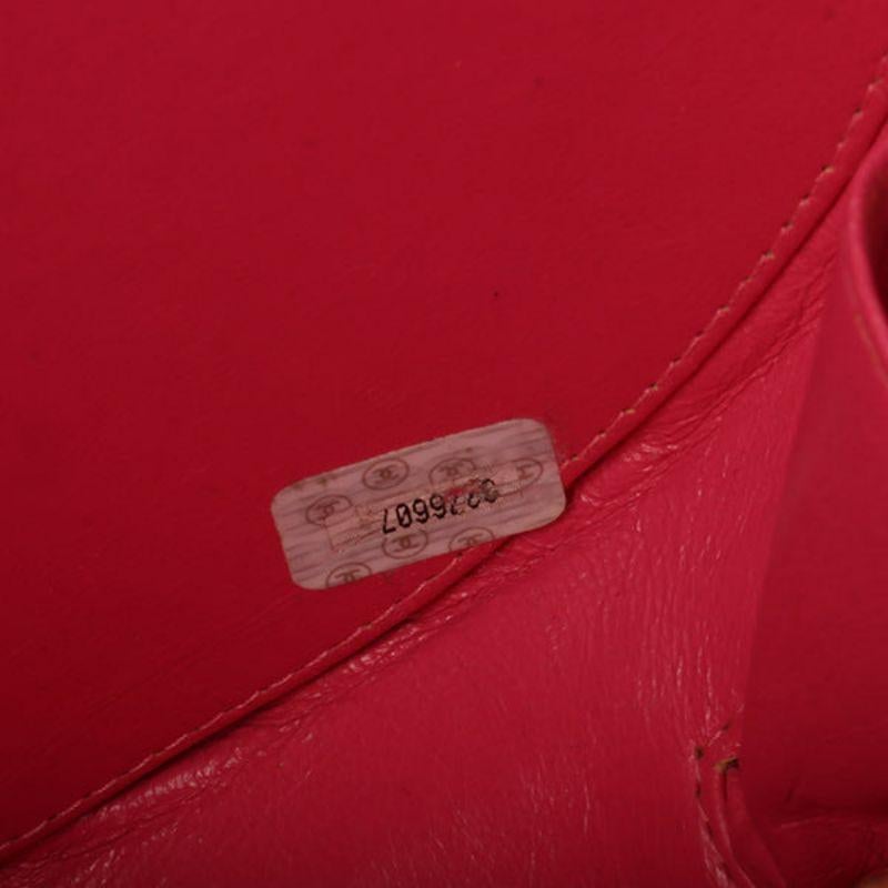 Chanel Around 1995 Made Patent Round Design Cc Mark Vanity Pouch Fuchsia Pink 5
